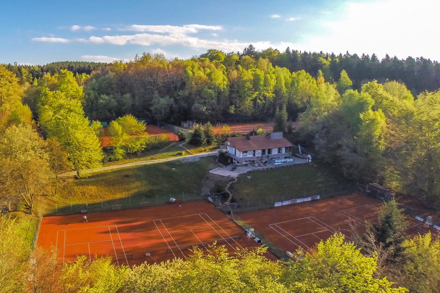 TC Ebersberg Clubanlage Luftaufnahme